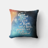 神の愛の霊 – NO FEAR - POWER Bible Verse クッション (正面)