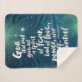 神の愛の霊 – NO FEAR - POWER Bible Verse シェルパブランケット (正面(横))