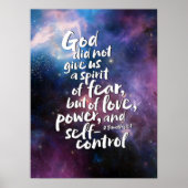 神の愛の霊 – NO FEAR - POWER Bible Verse ポスター (正面)