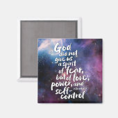 神の愛の霊 – NO FEAR - POWER Bible Verse マグネット (正面/裏面)