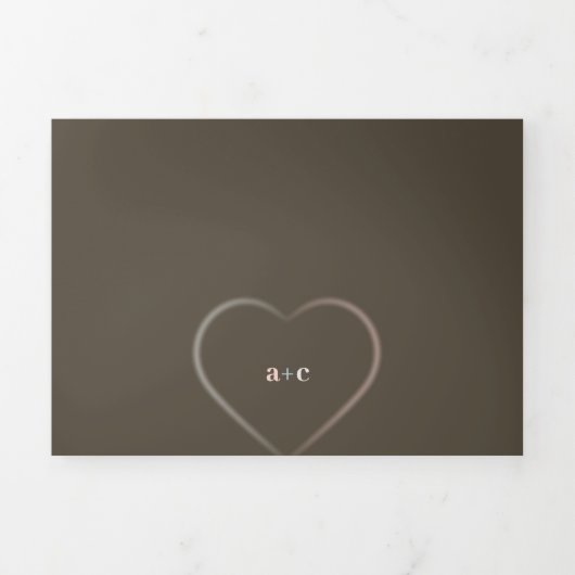 神の愛の3倍結婚招待状で 三つ折り招待状 (カバー)