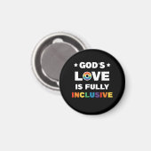 神の愛はすべての人を包みます レズビアン・ゲイ Pride Month マグネット (正面/裏面)
