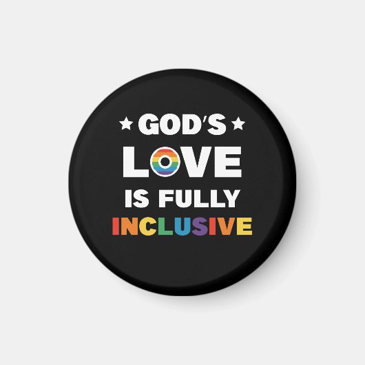 神の愛はすべての人を包みます レズビアン・ゲイ Pride Month マグネット (正面)