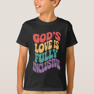 神の愛はすべての人を包み込む キリスト教 イエス・キリスト レズビアン・ゲイ・バイセクシャル・トラン Tシャツ