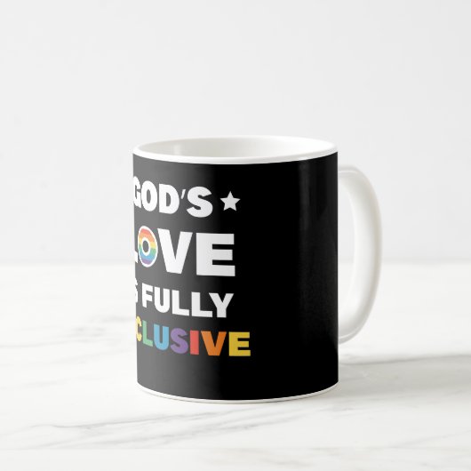 神の愛はすべての人を包み込む LGBTプライド月間 コーヒーマグカップ (正面右)
