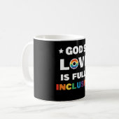神の愛はすべての人を包み込む LGBTプライド月間 コーヒーマグカップ (正面左)