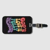 神の愛は完全に包摂的なクリスチャン・イエスLGBt ラゲッジタグ (正面横)