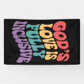 神の愛は完全に包摂的なクリスチャン・イエスLGBt 横断幕 (横)