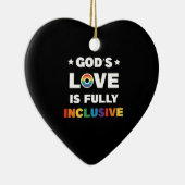 神の愛は完全に包摂的なゲイLGBTプライド月 セラミックオーナメント (右)