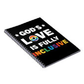 神の愛は完全に包摂的なゲイLGBTプライド月 ノートブック (右側)