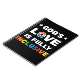 神の愛は完全に包摂的なゲイLGBTプライド月 ノートブック (左側)