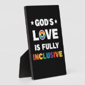 神の愛は完全に包摂的なゲイLGBTプライド月 フォトプラーク (側面)