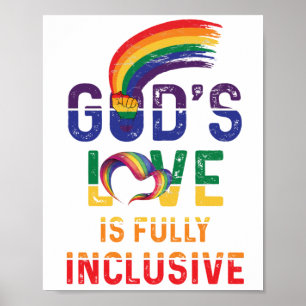 神の愛は完全に包摂的なLGBTQアリーゲイプライド ポスター