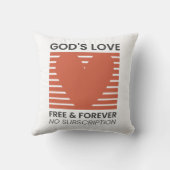 神の愛は永遠に無料Noサブスクリプションのクリスチャン クッション (裏面)