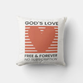 神の愛は永遠に無料Noサブスクリプションのクリスチャン クッション (正面)