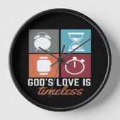神の愛は永遠のクリスチャンの壁時計 壁時計 (正面)