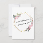 神の愛は決して与えない サンキューカード (正面)