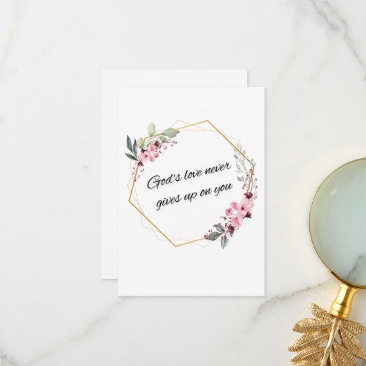 神の愛は決して与えない サンキューカード (正面/裏面インサイチュ)