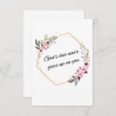 神の愛は決して与えない サンキューカード (正面/裏面)