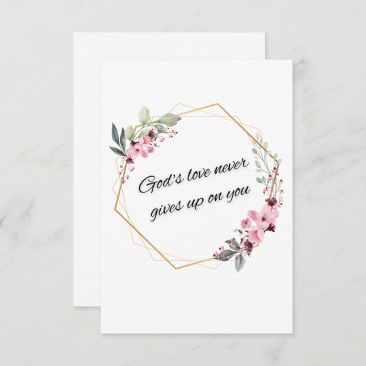 神の愛は決して与えない サンキューカード (正面/裏面)