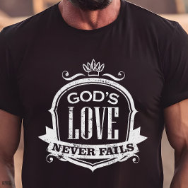 神の愛は決して失われることはない クリスチャン トライブレンドTシャツ