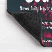 神の愛は決して失敗しない1コリント13:8 パーソナライズされた マウスパッド (コーナー)