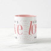 神の愛は決して失敗しない マグカップ (中央)