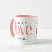 神の愛は決して失敗しない マグカップ (正面左)