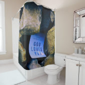 神の愛を思い出させる。キリスト教信仰 シャワーカーテン (インサイチュ)