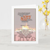 神の愛を知る – エペソ3:17, 18 & 19 カード (黄色い花)