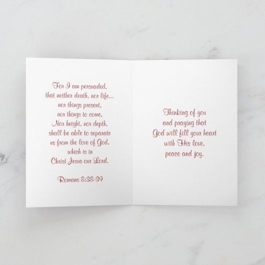 神の愛挨拶状 カード (内部)