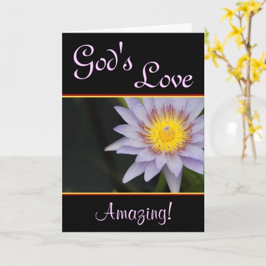 神の愛挨拶状 カード (黄色い花)