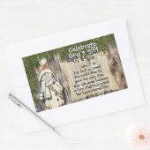 神の愛祝の賜物，ヨハネ3:16クリスマス 長方形シール (封筒)