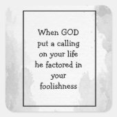 神の感動的呼びおもしろい声についての引用文 スクエアシール (正面)