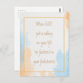 神の感動的呼びおもしろい声についての引用文 ポストカード (正面/裏面)