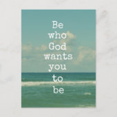 神の感動的引用文:神があなたに望む者になれ ポストカード (正面)