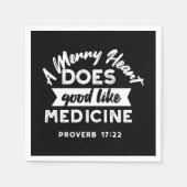 神の感謝 – 「感謝してい神この賜物に スタンダードカクテルナプキン (正面)