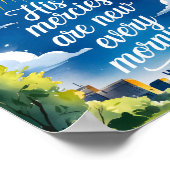 『神の慈しみ』ボーホー キリスト教 幼児期 壁アート プリント (角)