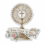 神の慈悲と宗教の聖母を信じるイエス シール (正面)