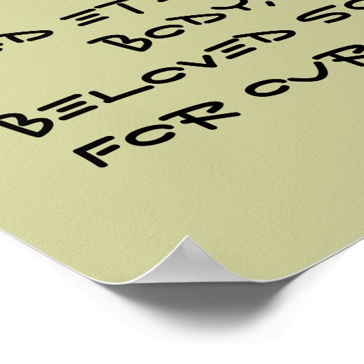 神の慈悲のイエス祈りの言葉ポスター! ポスター (角)