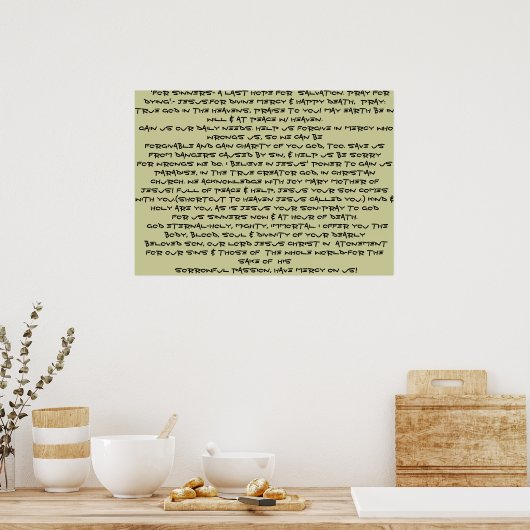 神の慈悲のイエス祈りの言葉ポスター！ ポスター (キッチン)