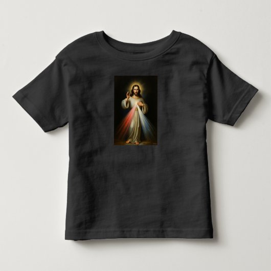 神の慈悲のイエス 子供Tシャツ トドラーTシャツ (正面)