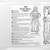 神の慈悲のロザリオ祈祷文 三つ折りクリスマスカード (内部中)
