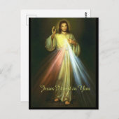 神の慈悲の信仰を信じるイエス ポストカード (正面/裏面)