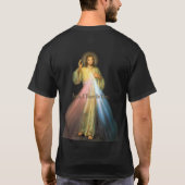 神の慈悲の献身的なイメージ Tシャツ (裏面)