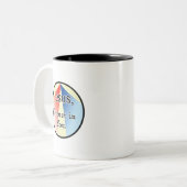 神の慈悲を信じる ツートーンマグカップ (正面左)