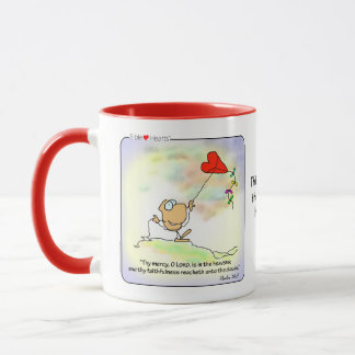 神の慈悲を描いたクリスチャン コーヒー マグカップ