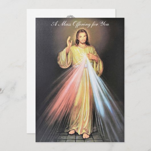 神の慈悲イエスに意図を捧げる集団 ノートカード (正面/裏面)