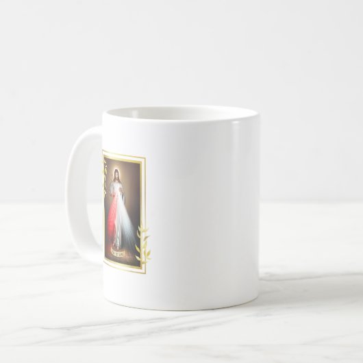 神の慈悲イエスキリスト聖なるハートギイエスキリスト コーヒーマグカップ (正面左)