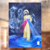 神の慈悲イエス歩くの水と星 ウィンドウサイン (シート2)